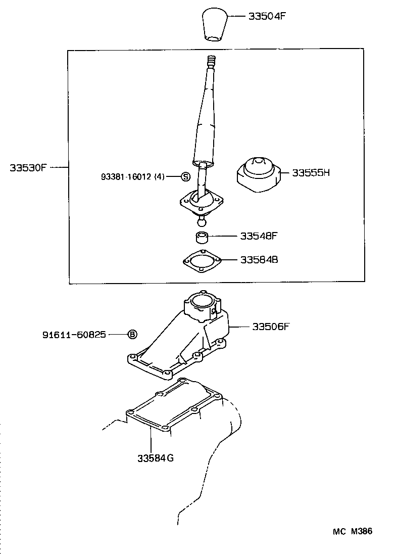 33502-30360 PLATE SUB-ASSY, SHIFT LEVER product image