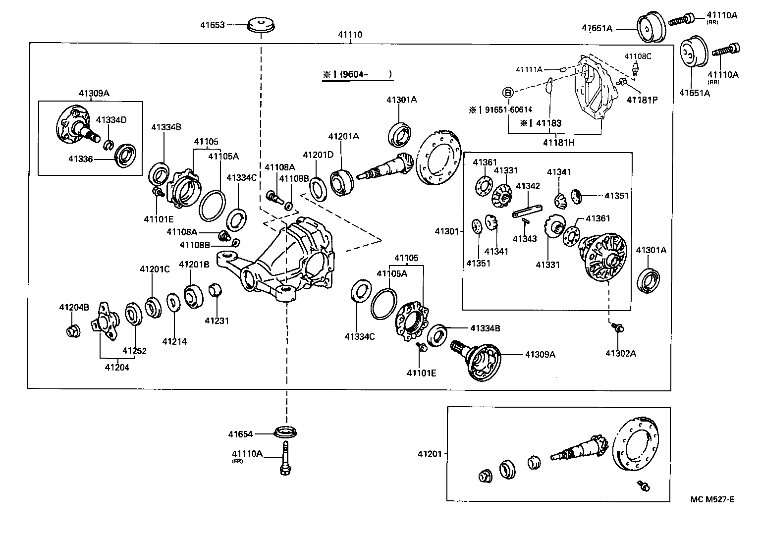 41110-30661 CARRIER ASSY, DIFFERENTIAL, REAR product image