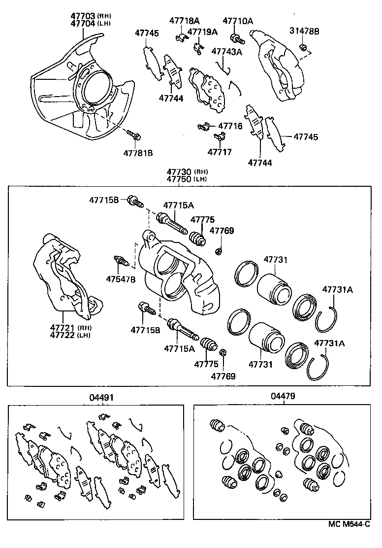 04465-30110 PAD KIT, DISC BRAKE, FRONT product image