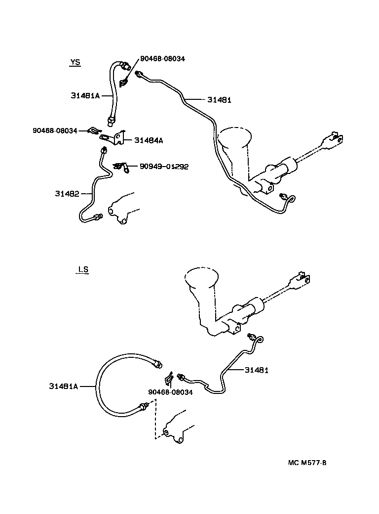 31481-30210 TUBE, CLUTCH MASTER CYLINDER TO FLEXIBLE HOSE product image