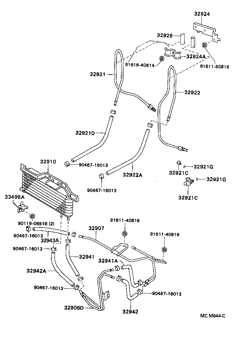32922-06020 TUBE, OIL COOLER OUTLET, NO.1 product image