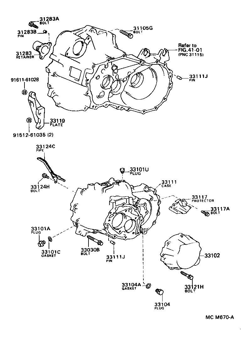 33102-33010 COVER SUB-ASSY, MANUAL TRANSMISSION CASE product image