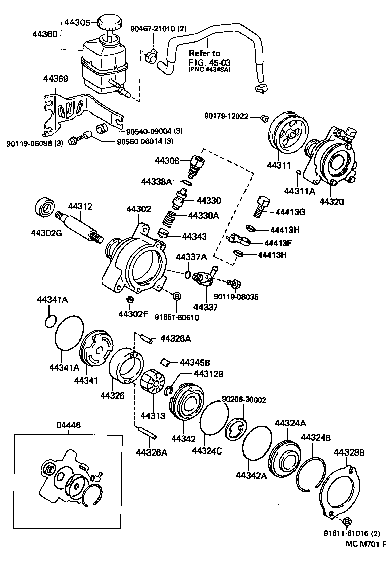 44390-06010 BRACKET, OIL RESERVOIR, NO.1 product image