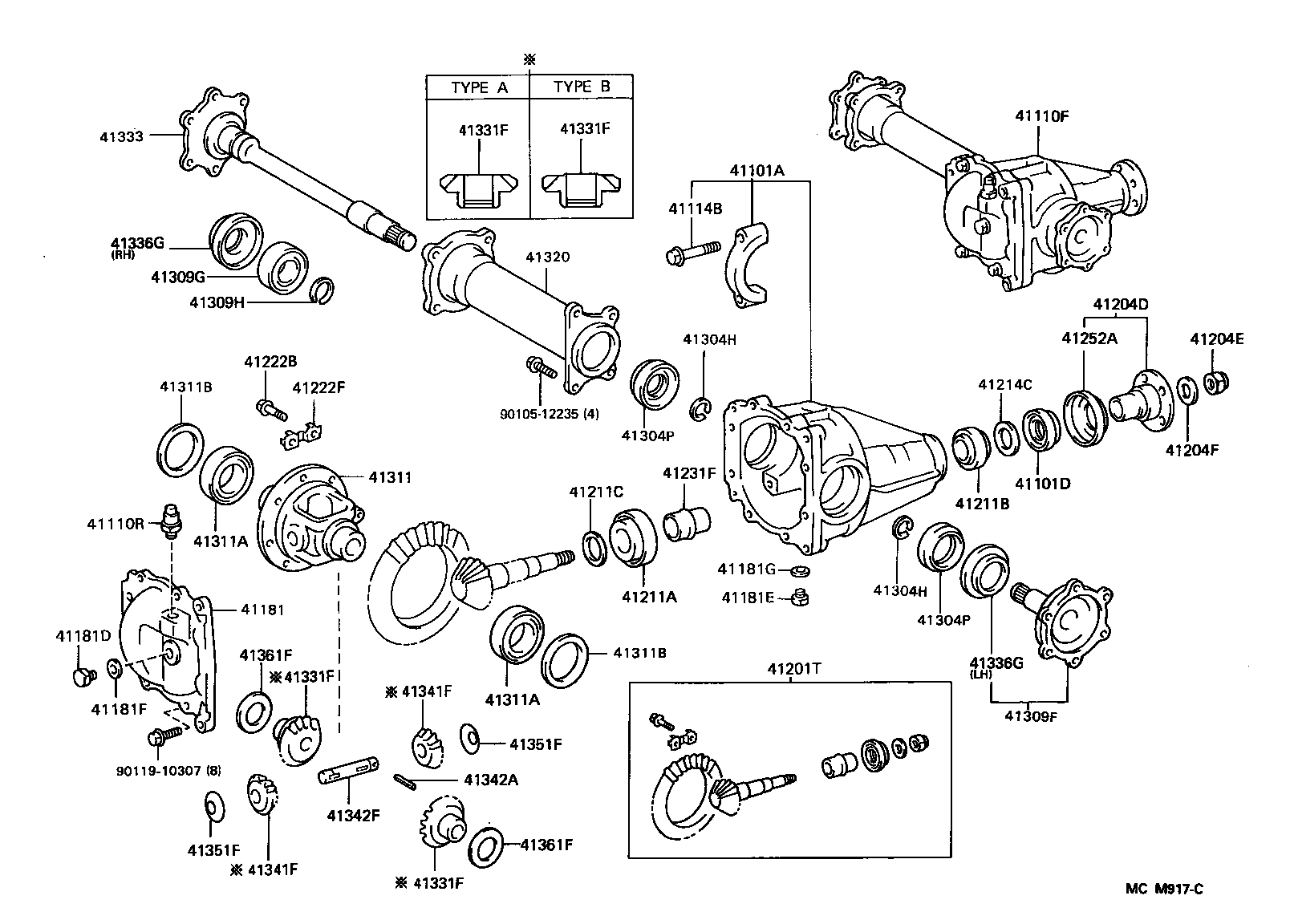 41201-29626 FINAL GEAR KIT, DIFFERENTIAL, FRONT product image