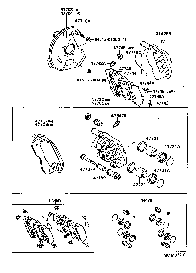 04465-28180 PAD KIT, DISC BRAKE, FRONT product image