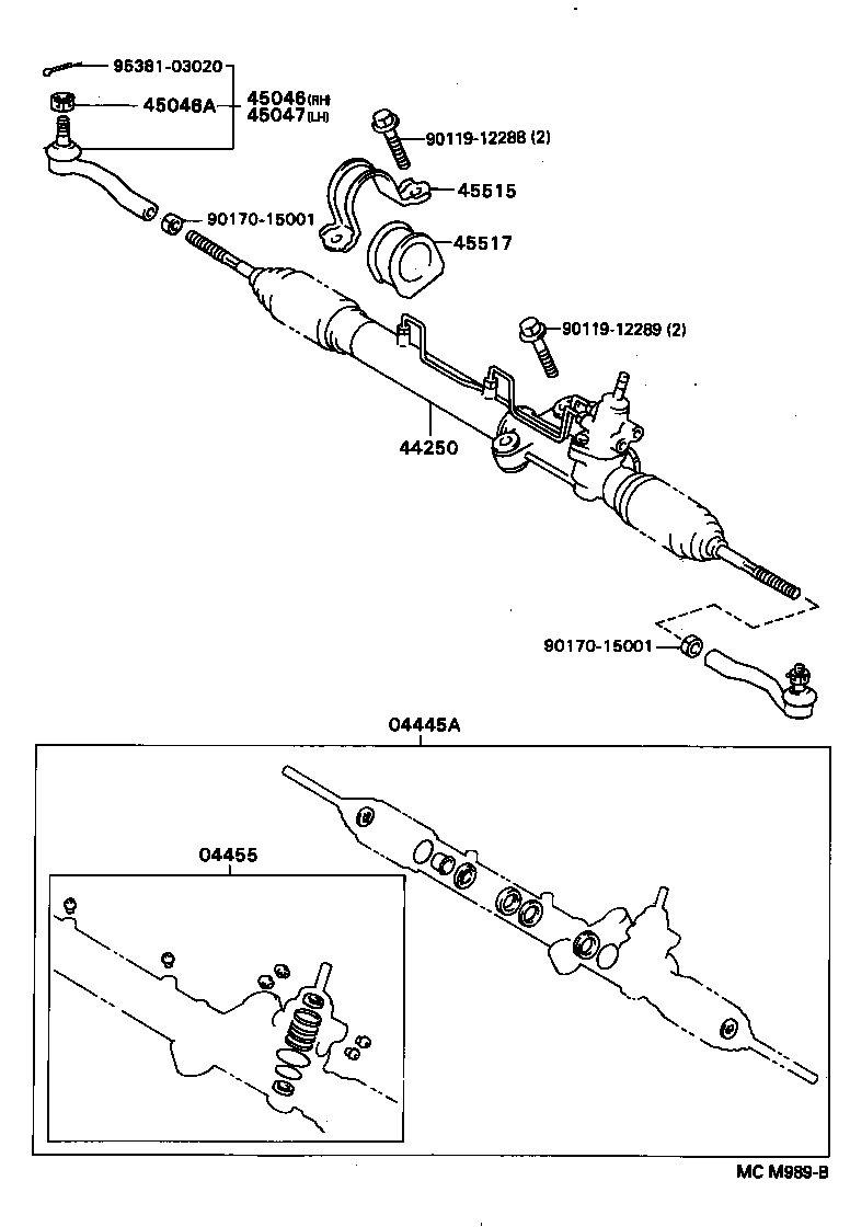 44260-05030 CYLINDER ASSY, POWER STEERING POWER product image