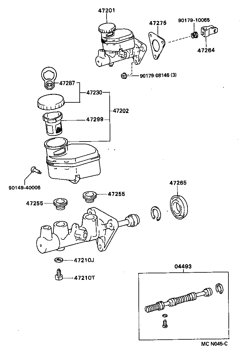 47202-20460 RESERVOIR SUB-ASSY, BRAKE MASTER CYLINDER product image