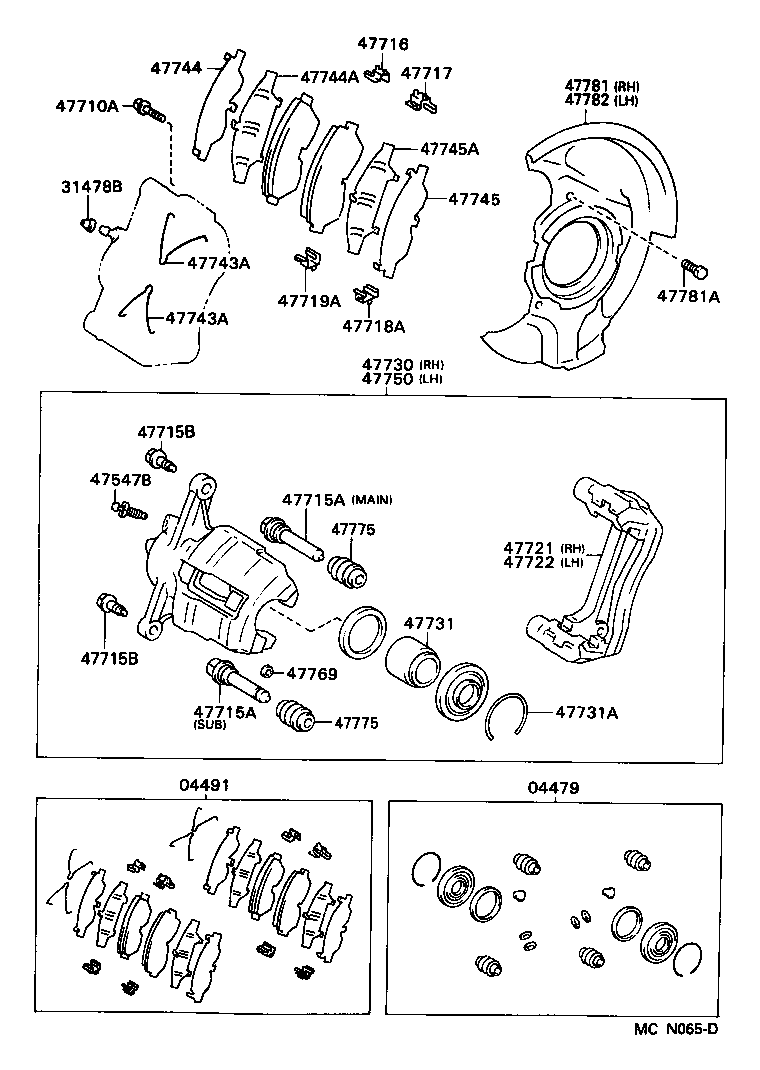 04465-06010 PAD KIT, DISC BRAKE, FRONT product image