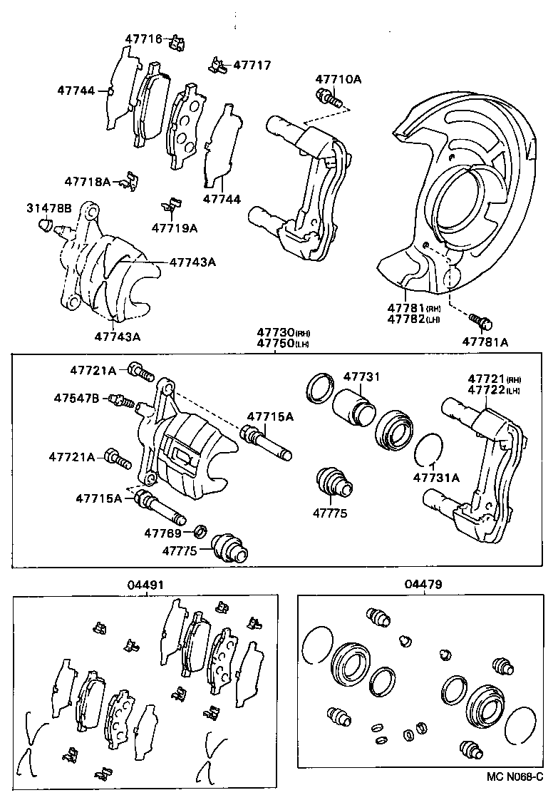 04465-05010 PAD KIT, DISC BRAKE, FRONT product image