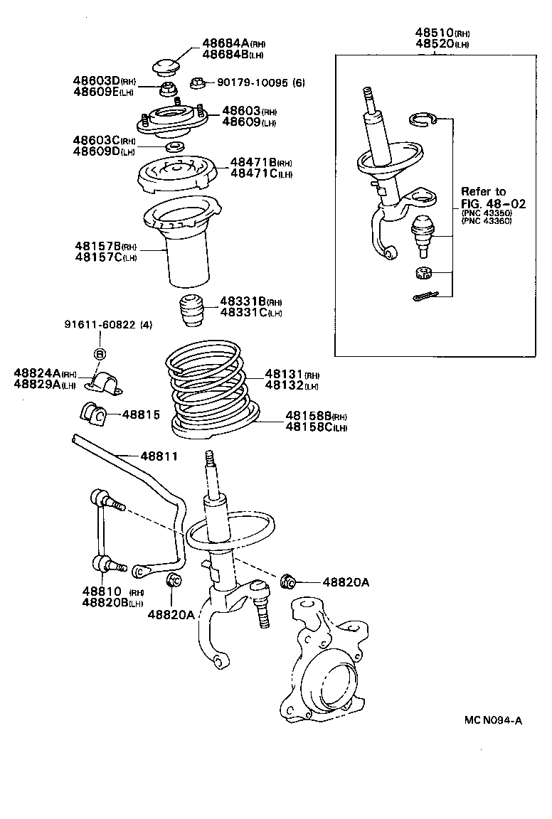 48157-20130 INSULATOR, FRONT COIL SPRING, UPPER RH product image
