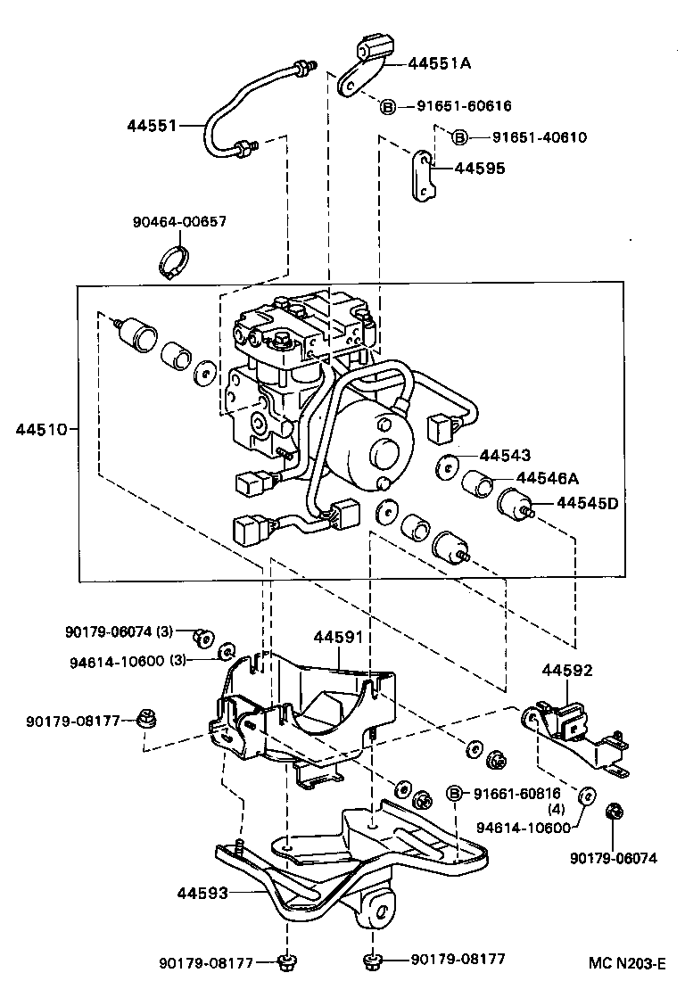 44546-06010 CUSHION, BRAKE ACTUATOR BOLT product image