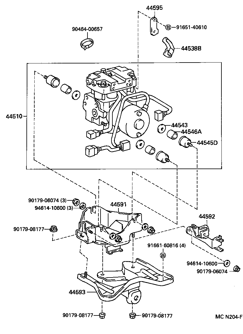 44546-06010 CUSHION, BRAKE ACTUATOR BOLT product image