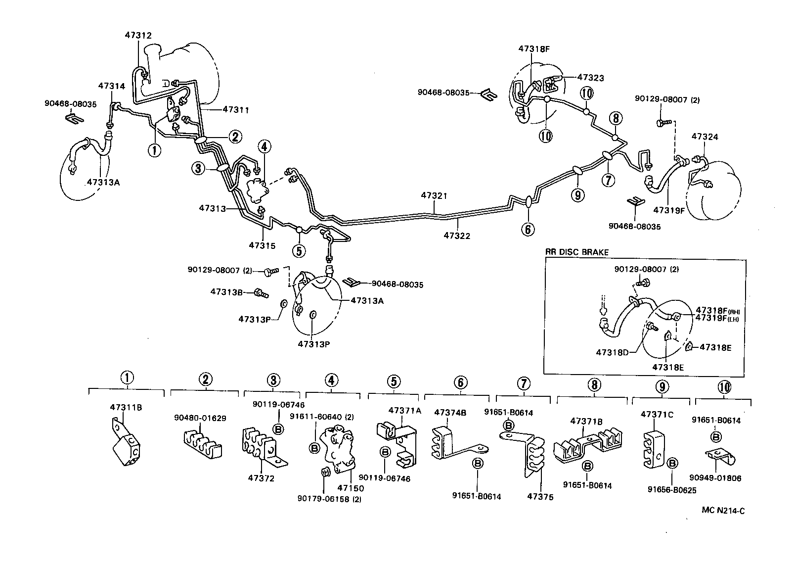 47311-2B040 TUBE, FRONT BRAKE, NO.2 product image