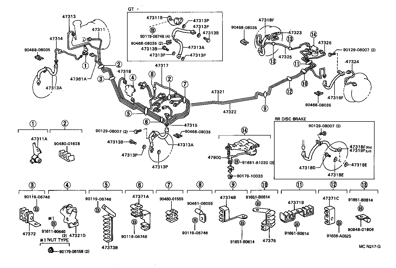 44546-06010 CUSHION, BRAKE ACTUATOR BOLT product image