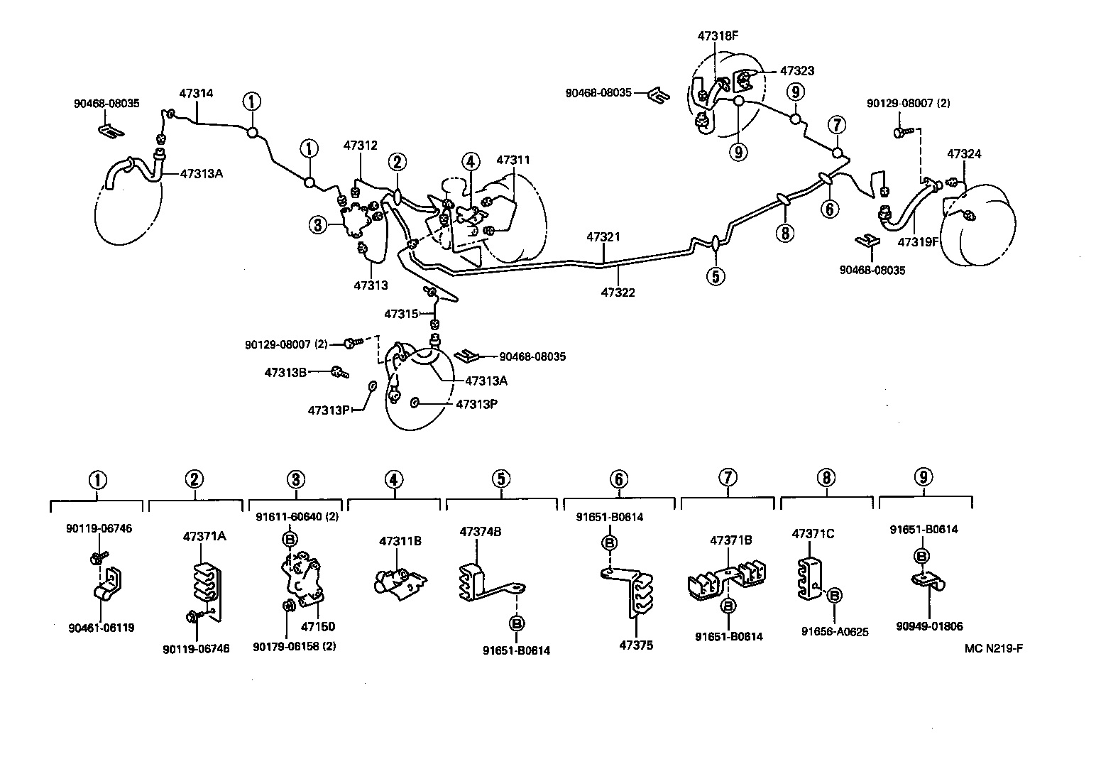 44546-06010 CUSHION, BRAKE ACTUATOR BOLT product image