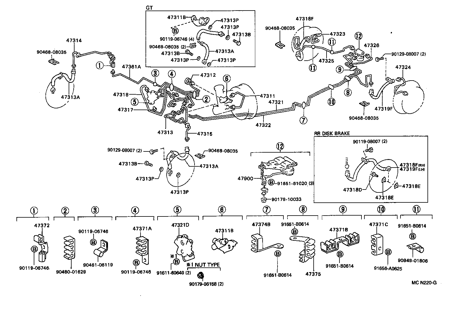 44546-06010 CUSHION, BRAKE ACTUATOR BOLT product image