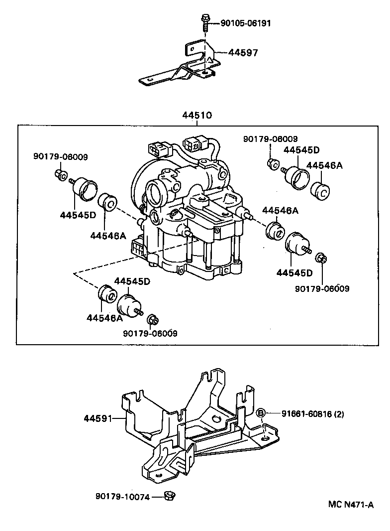44510-32040 ACTUATOR ASSY, BRAKE product image