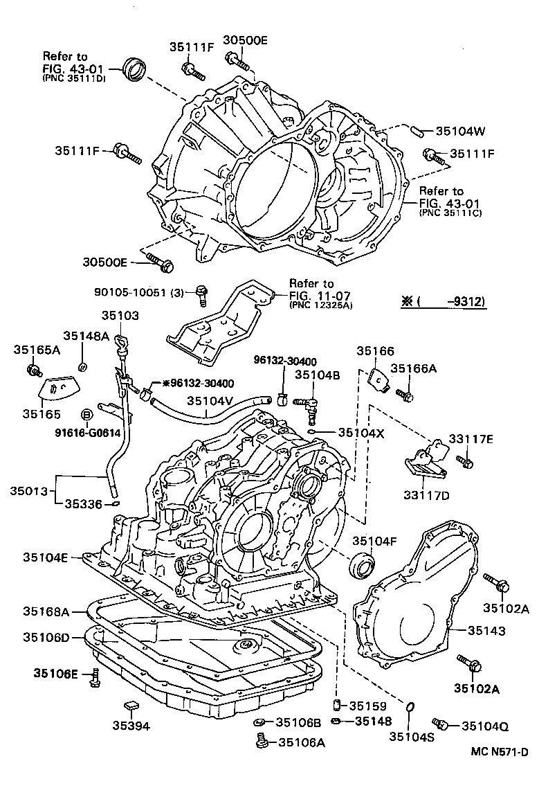 35104-32063 CASE SUB-ASSY, AUTOMATIC TRANSAXLE product image