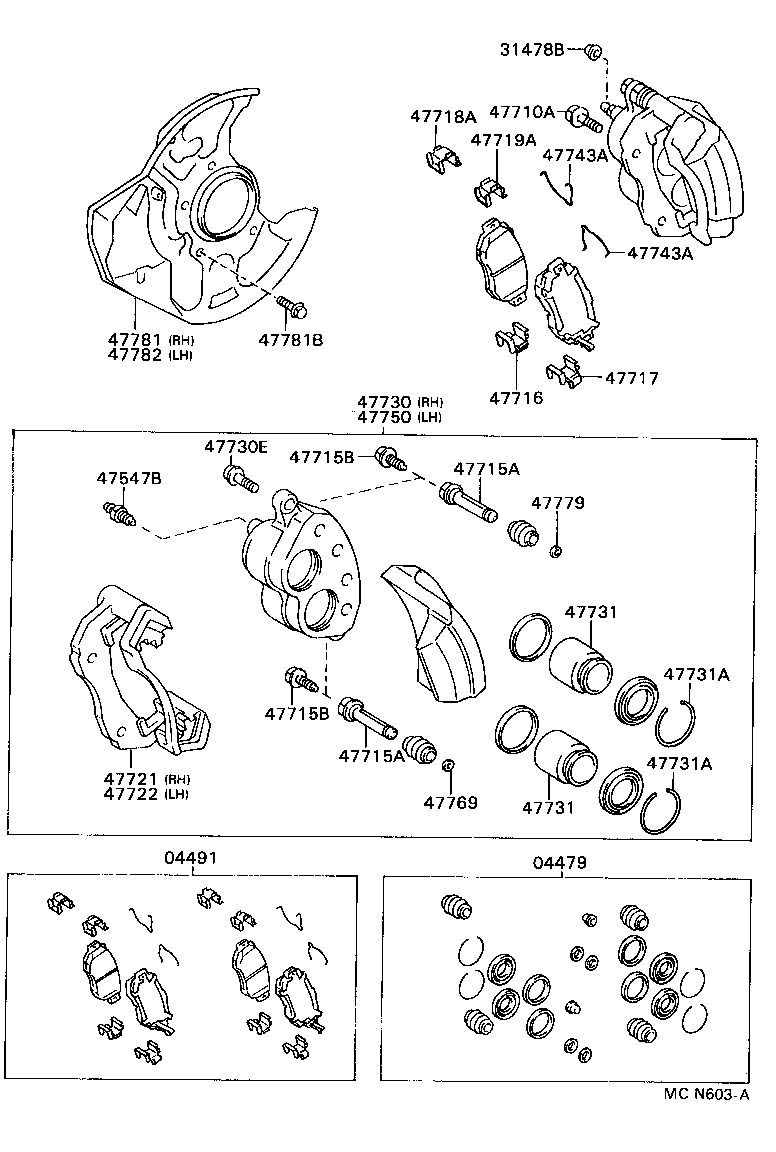 04465-50010 PAD KIT, DISC BRAKE, FRONT product image
