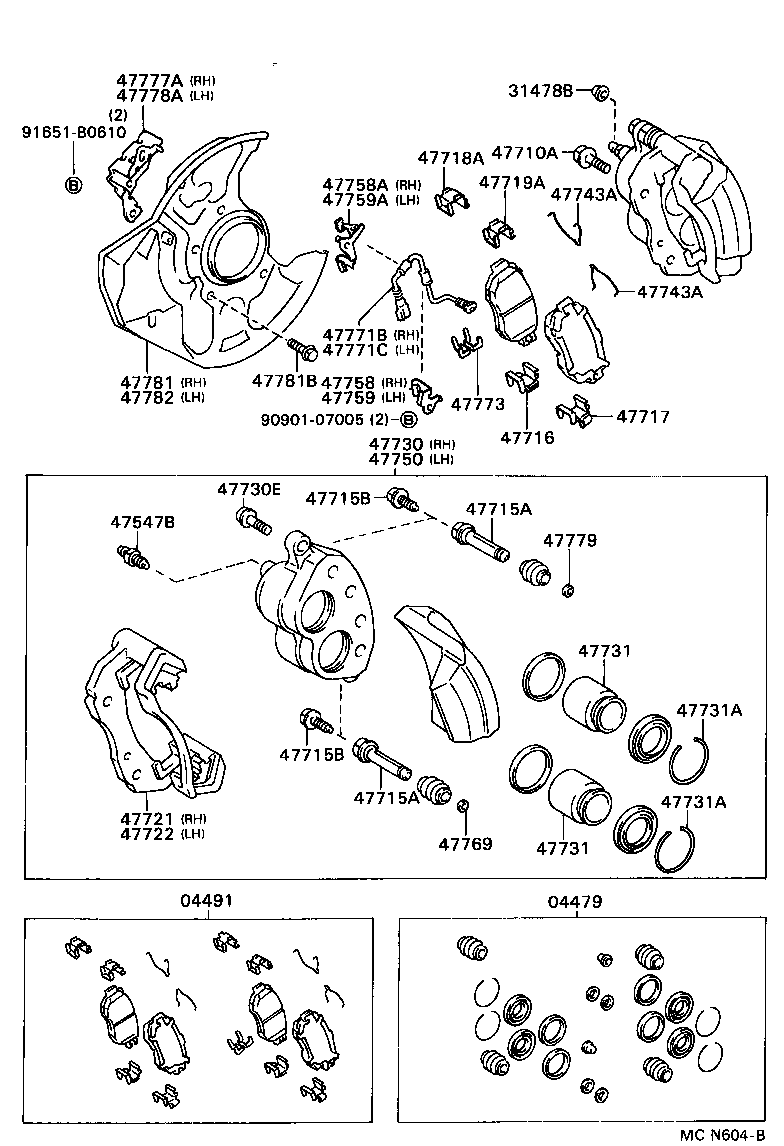 04465-50130 PAD KIT, DISC BRAKE, FRONT product image