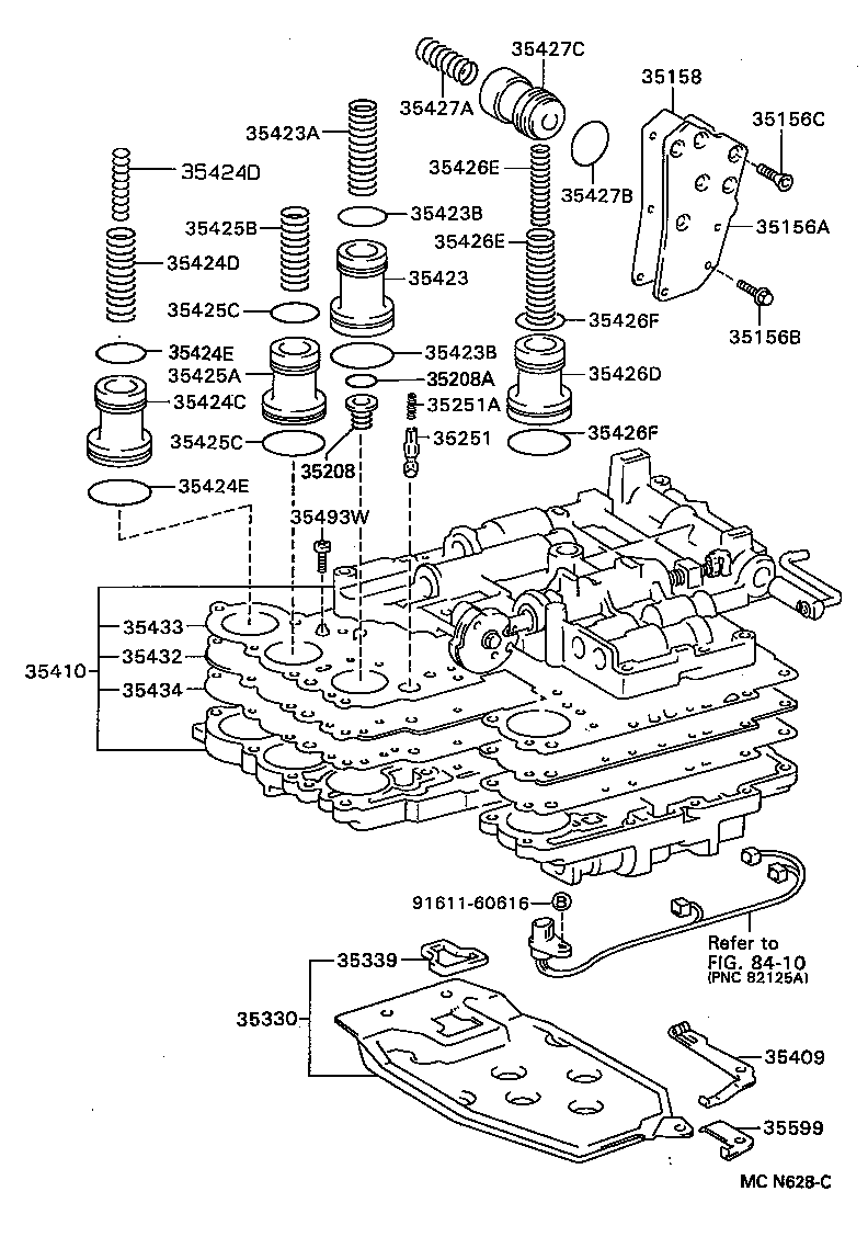35209-20020 SPRING SUB-ASSY, C-2 ACCUMULATOR product image