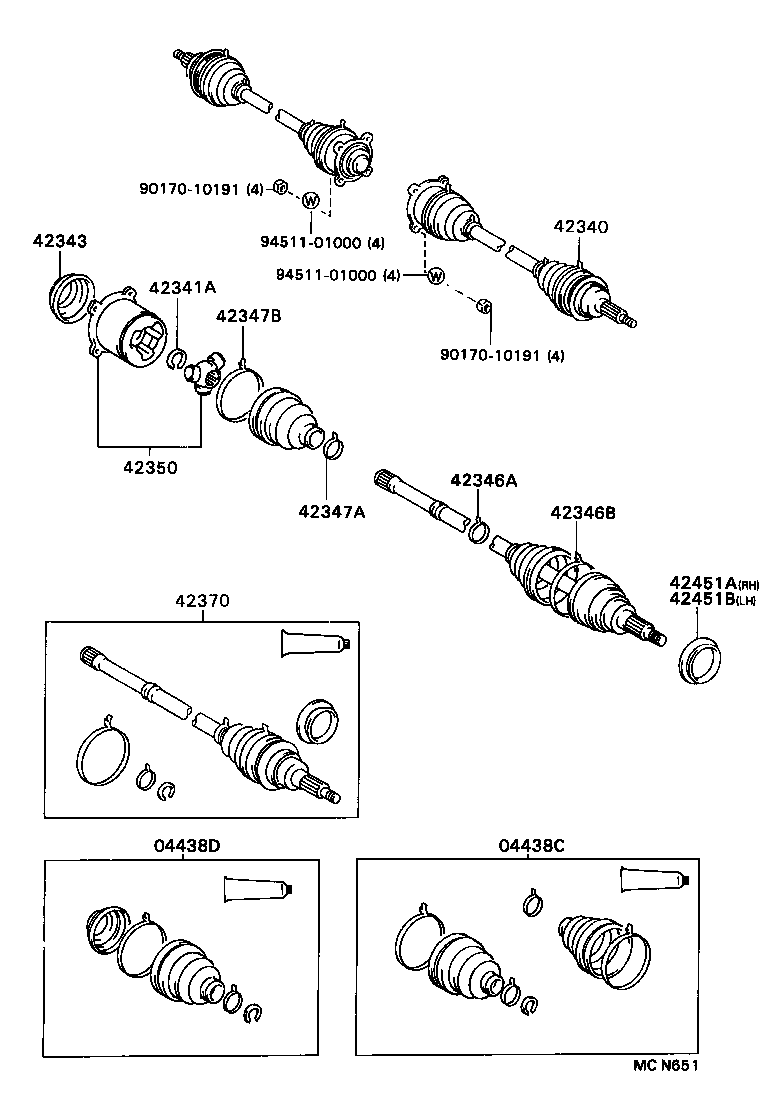 42340-32080 SHAFT ASSY, REAR DRIVE product image
