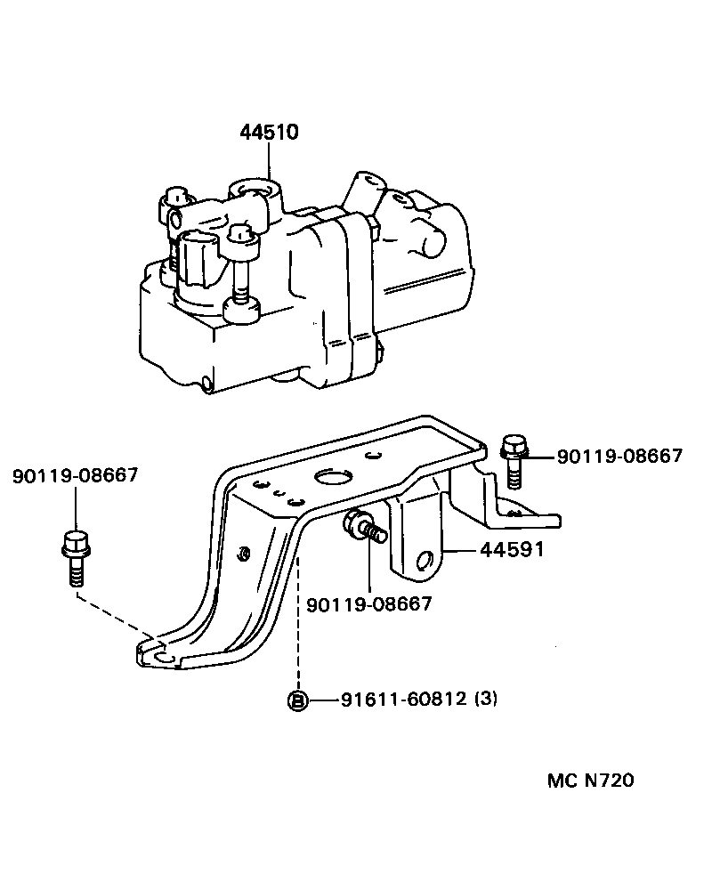 44050-34010 ACTUATOR ASSY, BRAKE product image