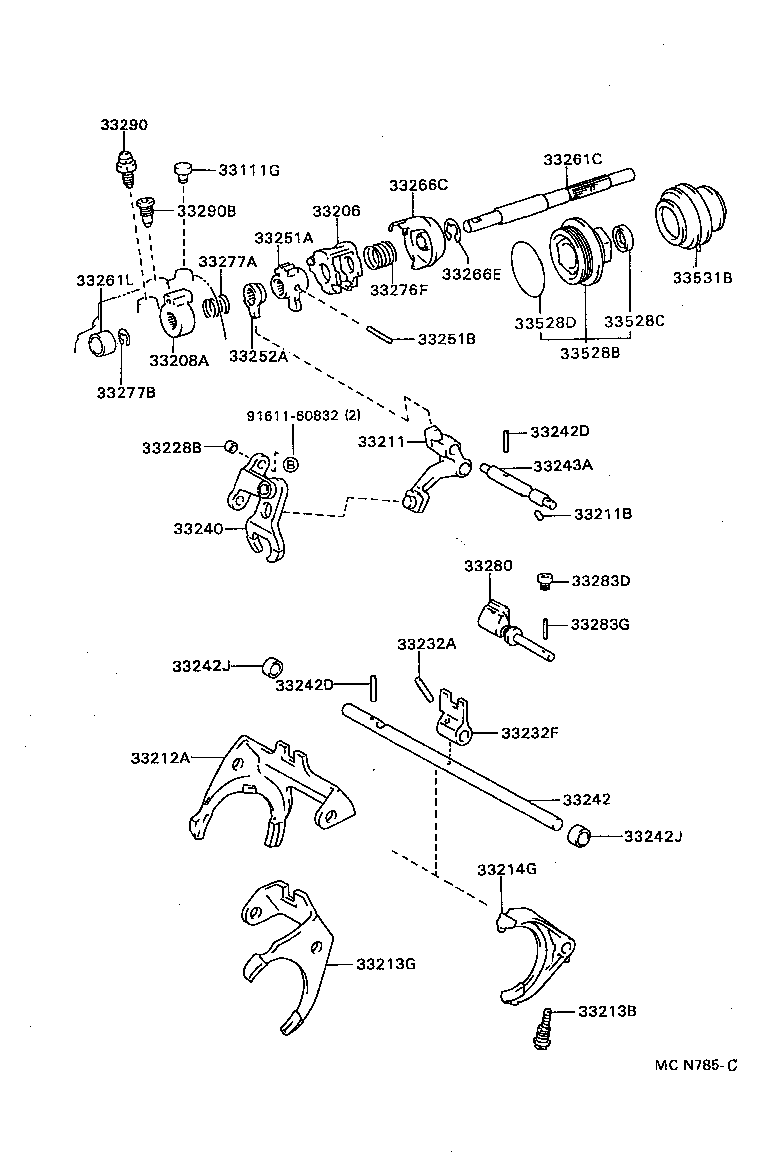 33212-12030 FORK, GEAR SHIFT, NO.1 product image