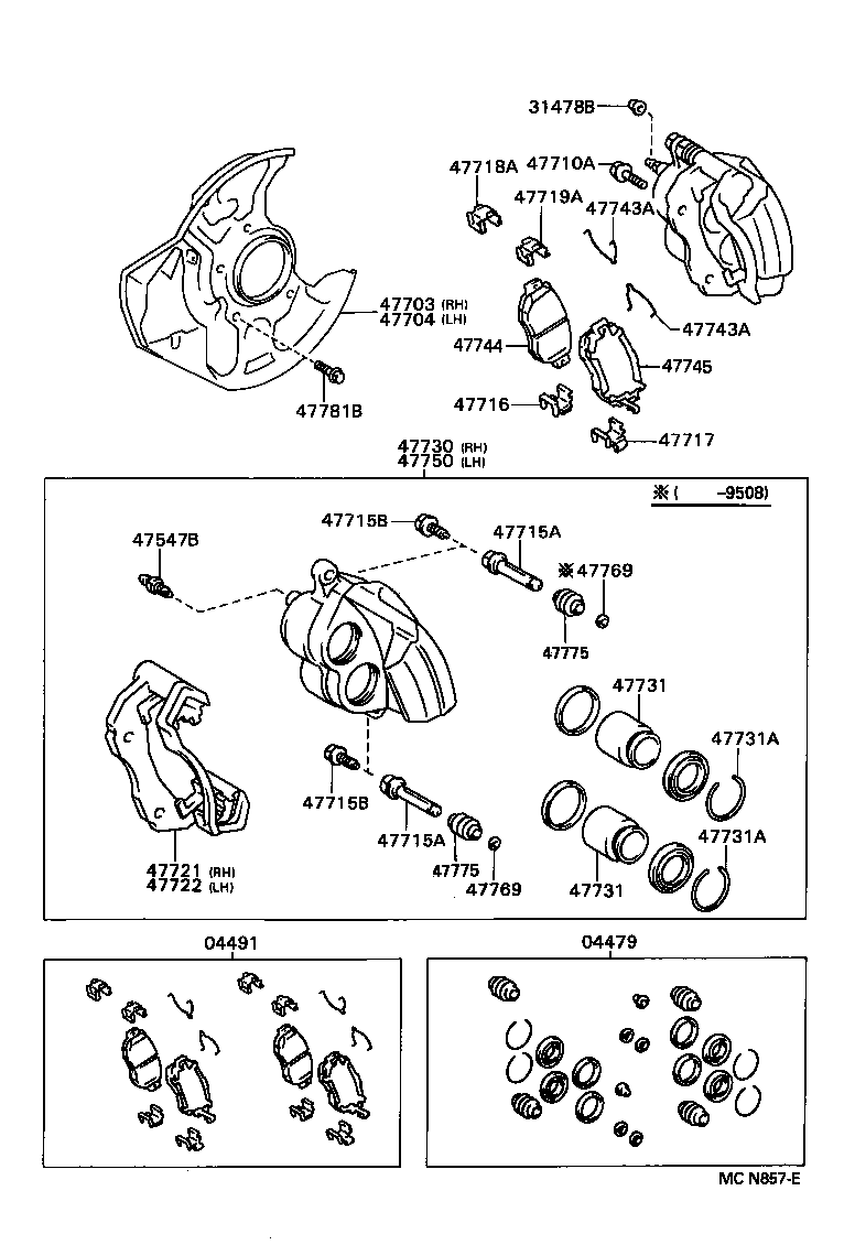 04465-30110 PAD KIT, DISC BRAKE, FRONT product image