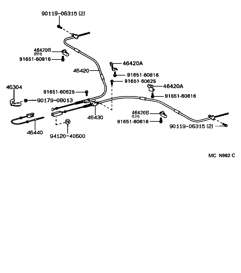 46201-22240 PEDAL SUB-ASSY, PARKING BRAKE product image
