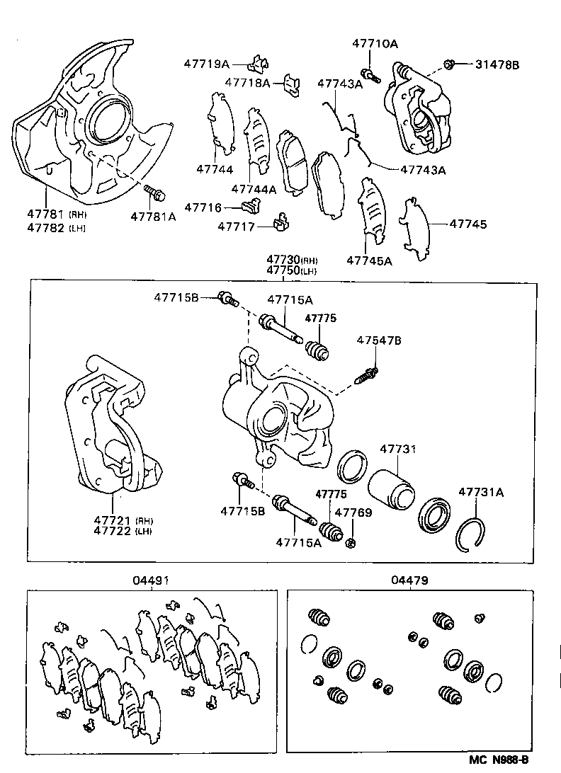 04465-30240 PAD KIT, DISC BRAKE, FRONT product image