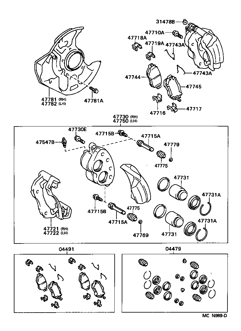 04465-30240 PAD KIT, DISC BRAKE, FRONT product image