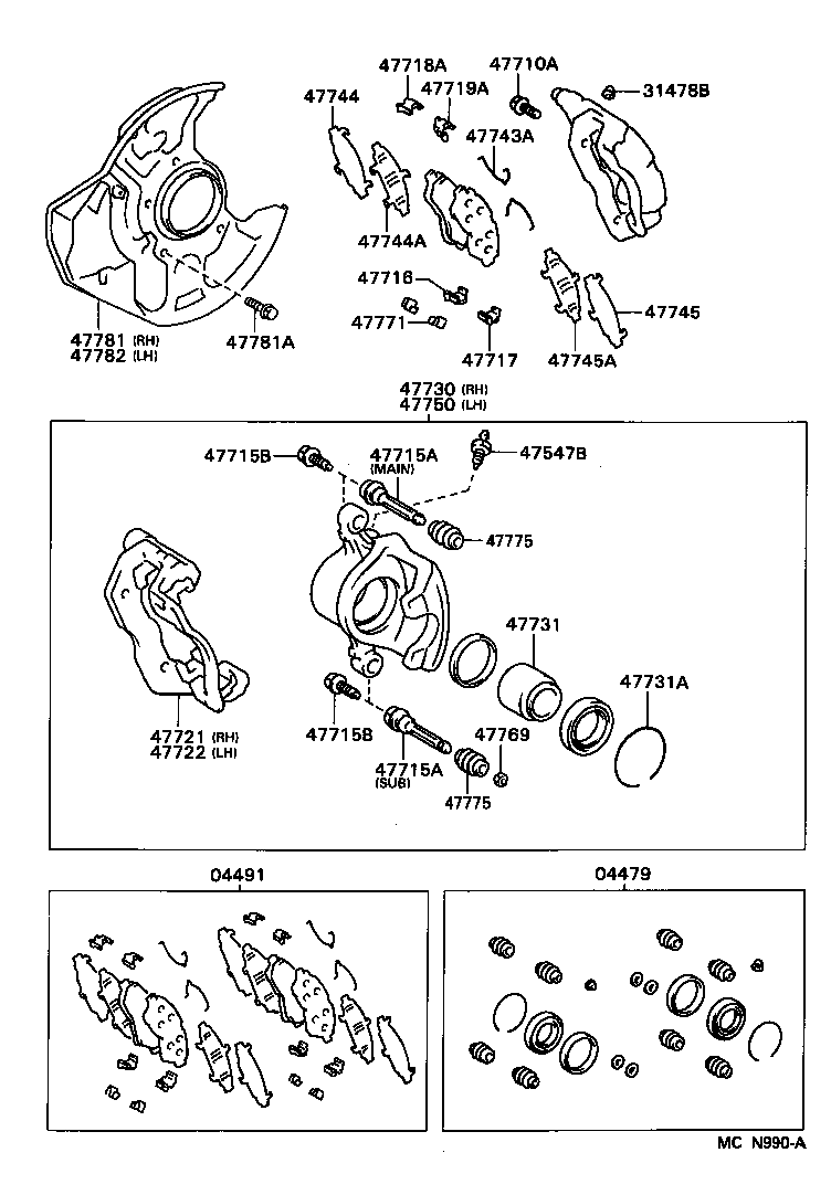 04465-30240 PAD KIT, DISC BRAKE, FRONT product image