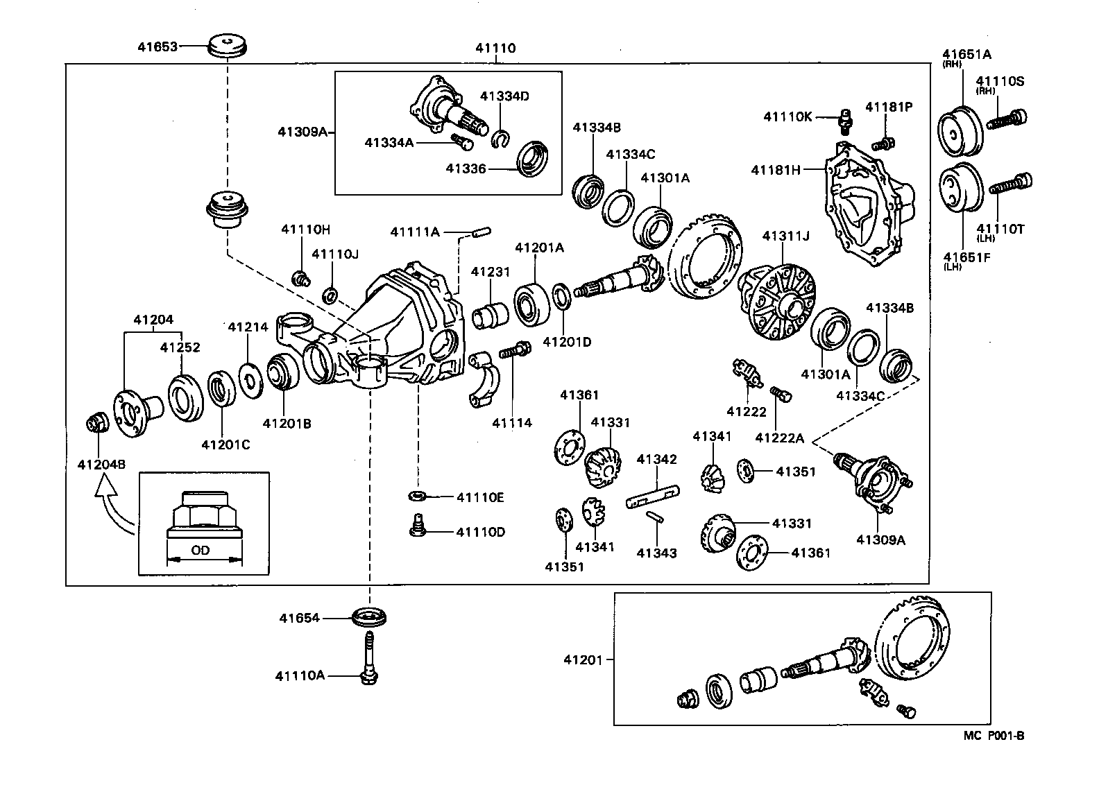 41201-80051 FINAL GEAR KIT, DIFFERENTIAL, REAR product image