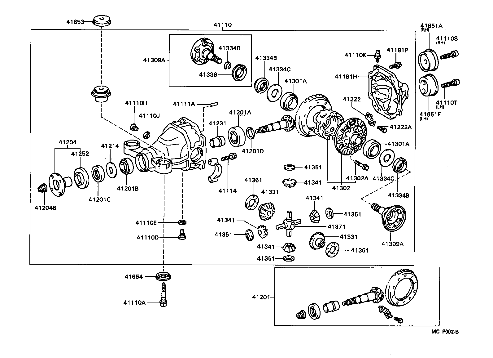 41201-80051 FINAL GEAR KIT, DIFFERENTIAL, REAR product image