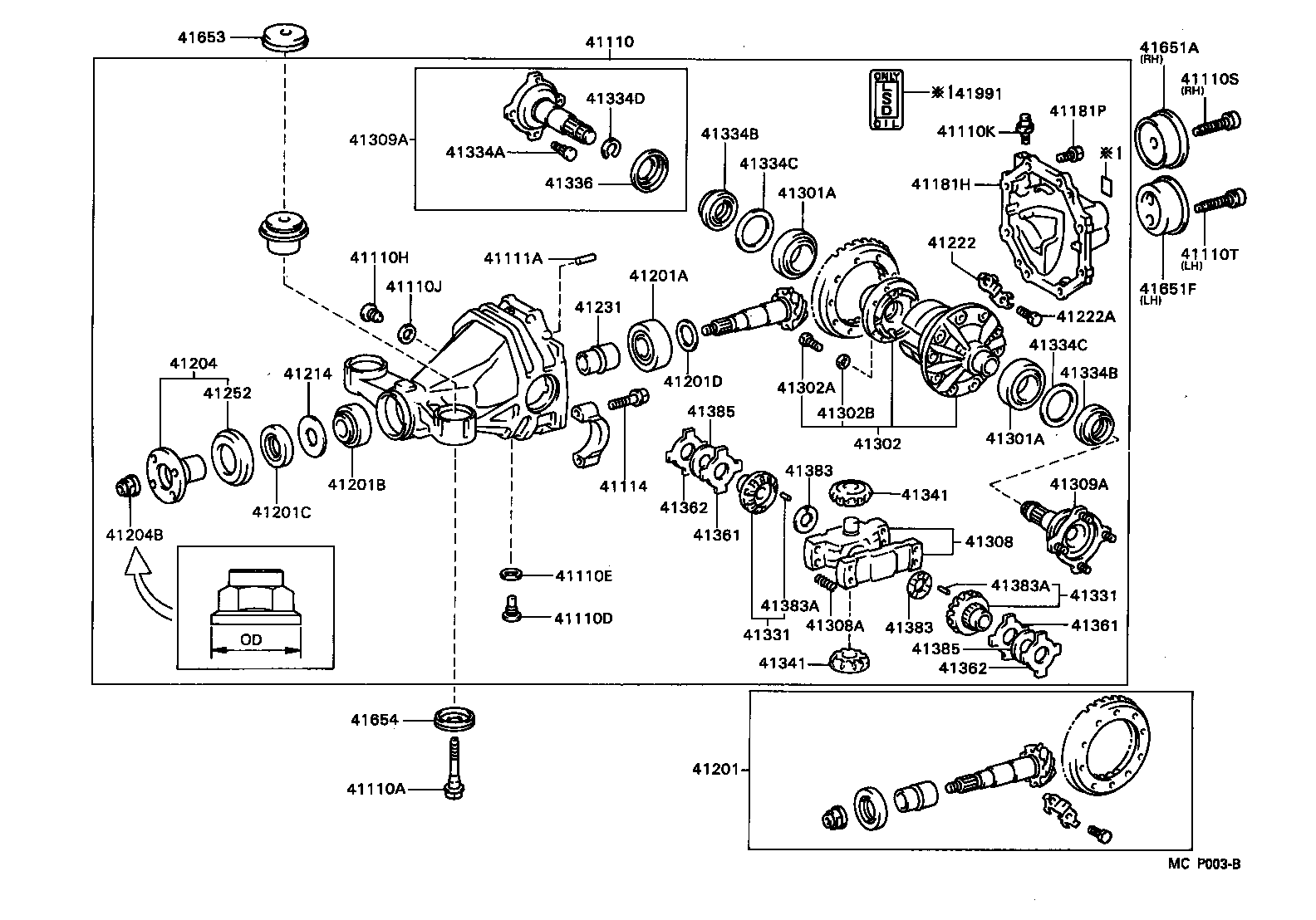 41201-80051 FINAL GEAR KIT, DIFFERENTIAL, REAR product image