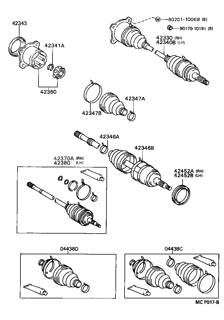 42330-22040 SHAFT ASSY, REAR DRIVE, RH product image
