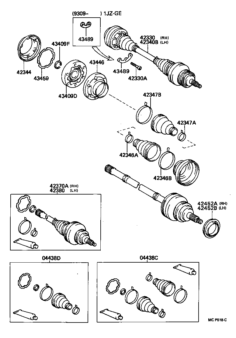 42330-22040 SHAFT ASSY, REAR DRIVE, RH product image