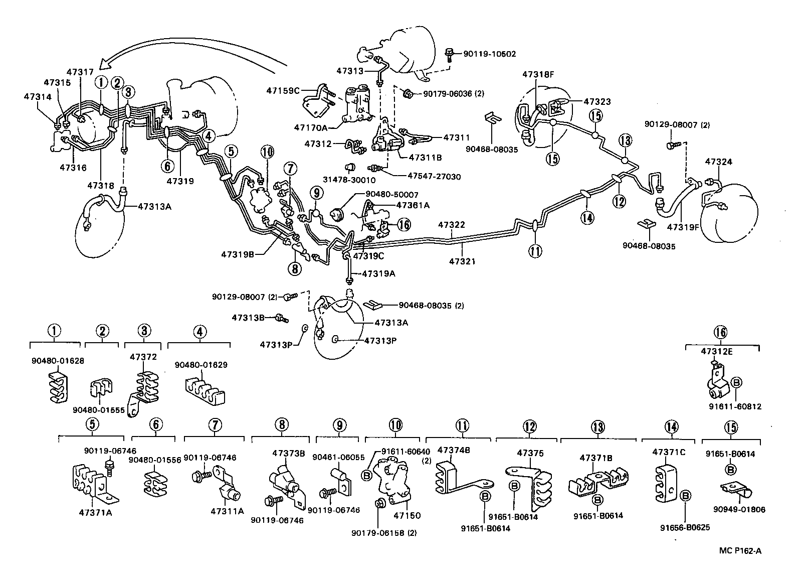 47311-2B040 TUBE, FRONT BRAKE, NO.2 product image