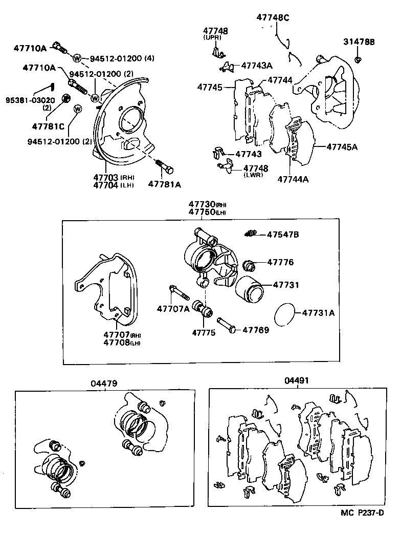 04465-28190 PAD KIT, DISC BRAKE, FRONT product image