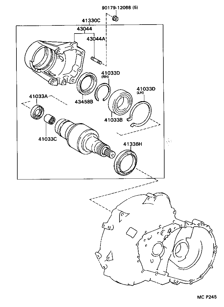 90316-33001 SEAL, OIL (FOR FRONT DIFFERENTIAL CASE) product image