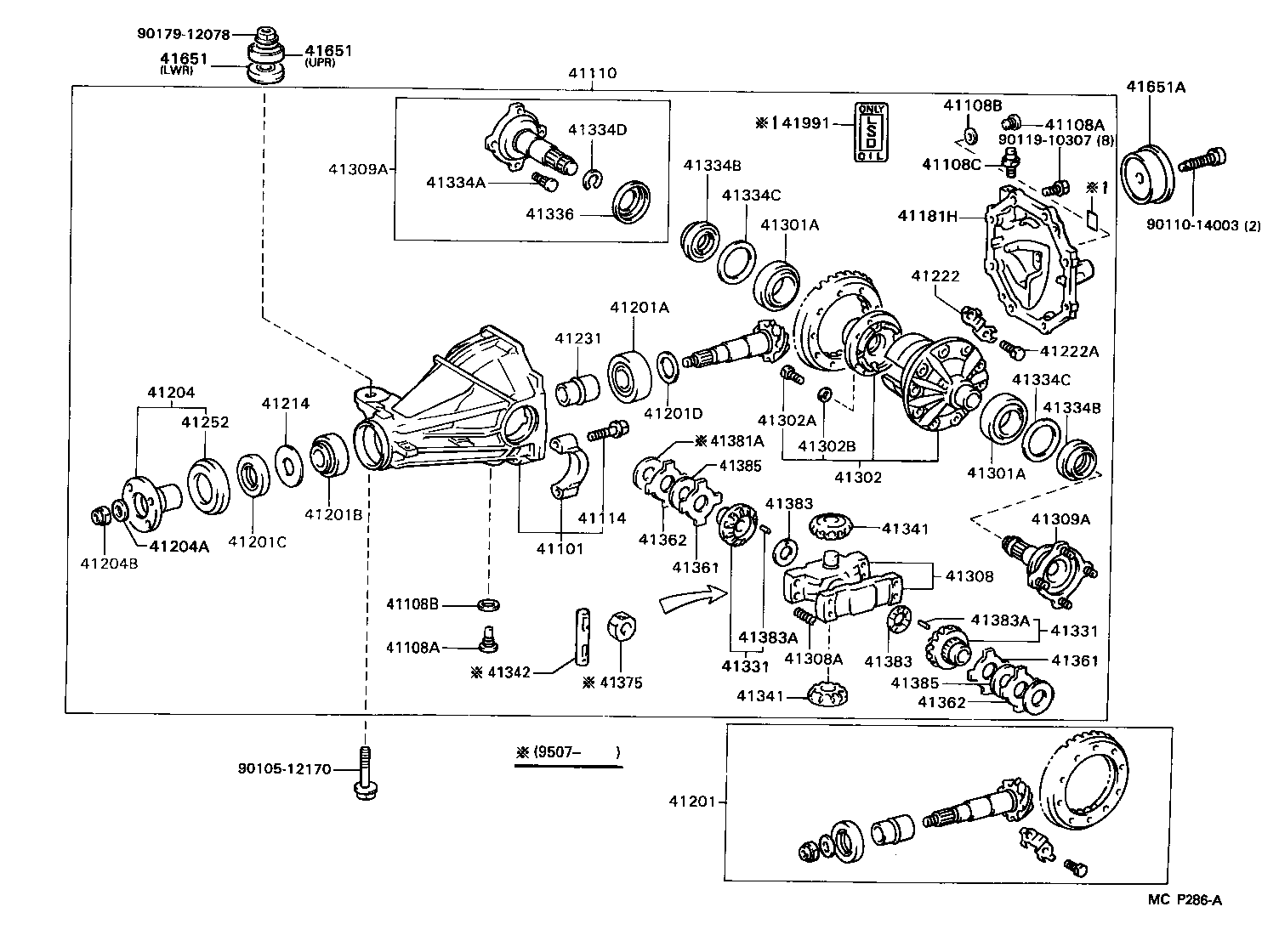41305-30010 GEAR, REAR DIFFERENTIAL SIDE product image