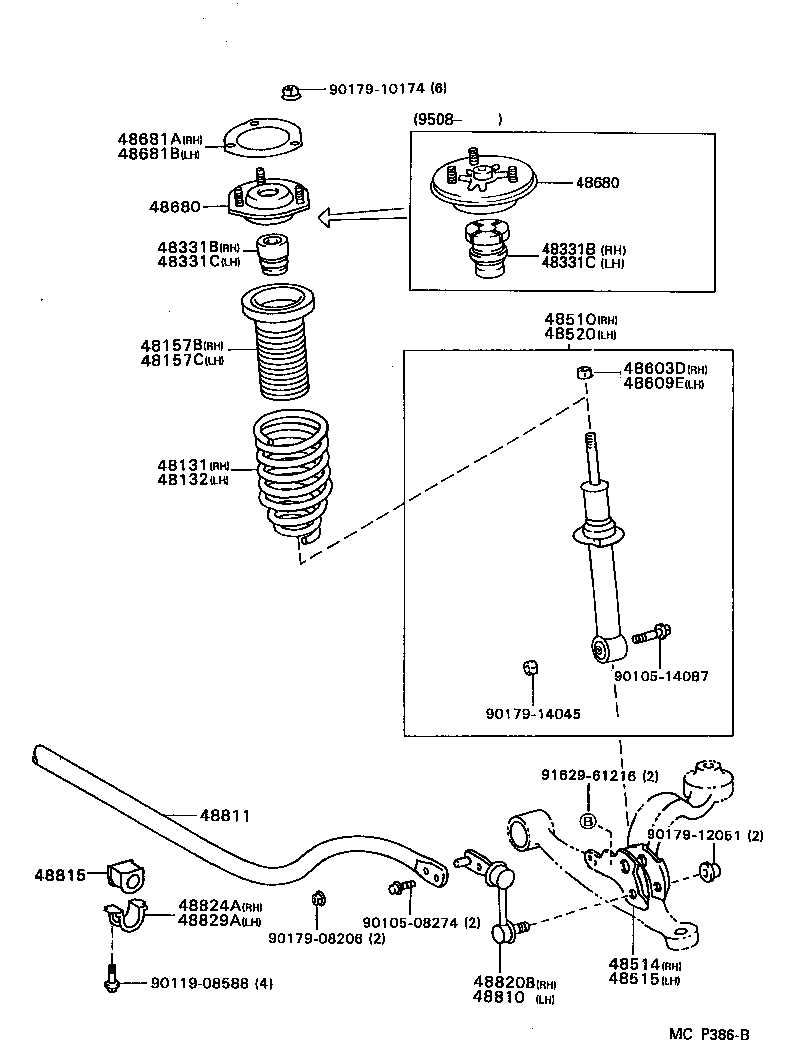 48131-30820 SPRING, FRONT COIL, RH product image
