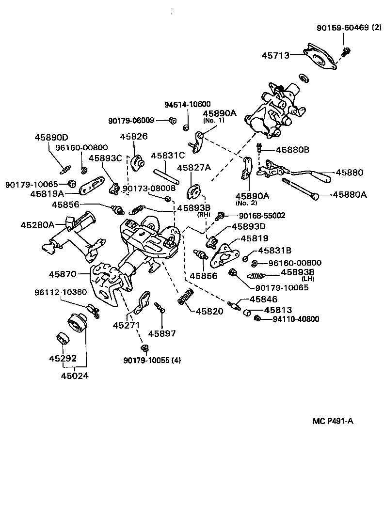 45205-14200 TUBE SUB-ASSY, STEERING COLUMN product image