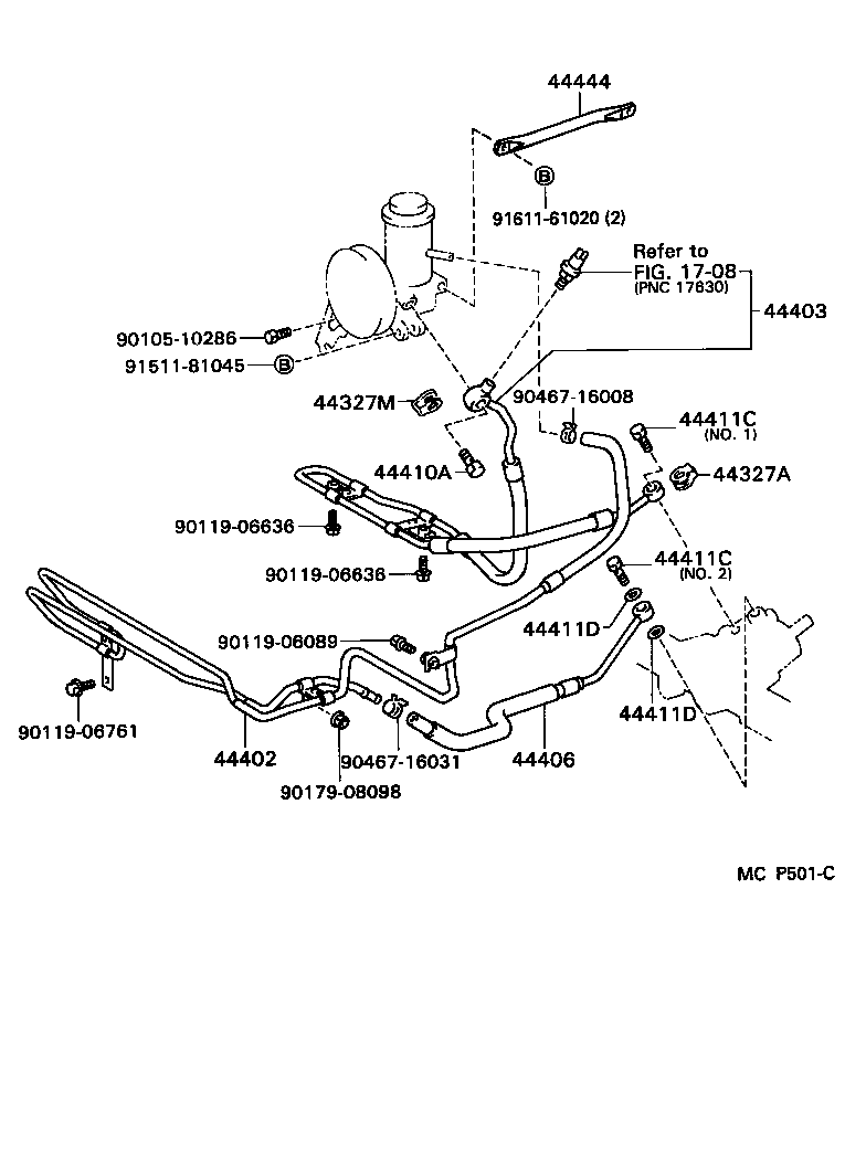 44402-14231 COOLER SUB-ASSY, POWER STEERING OIL, NO.1 product image