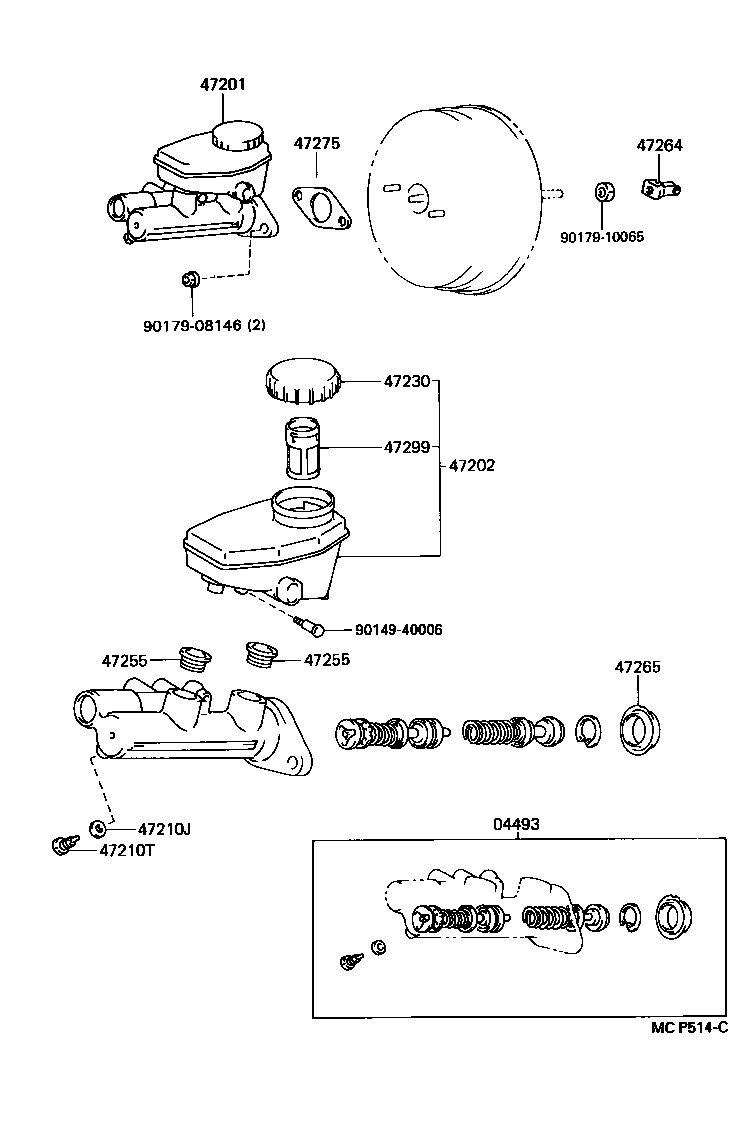 47220-30080 RESERVOIR SUB-ASSY, BRAKE MASTER CYLINDER product image