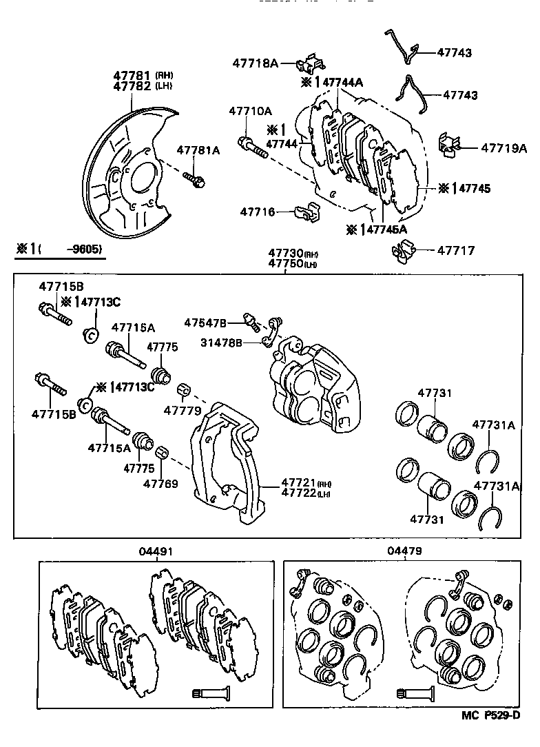04465-14081 PAD KIT, DISC BRAKE, FRONT product image
