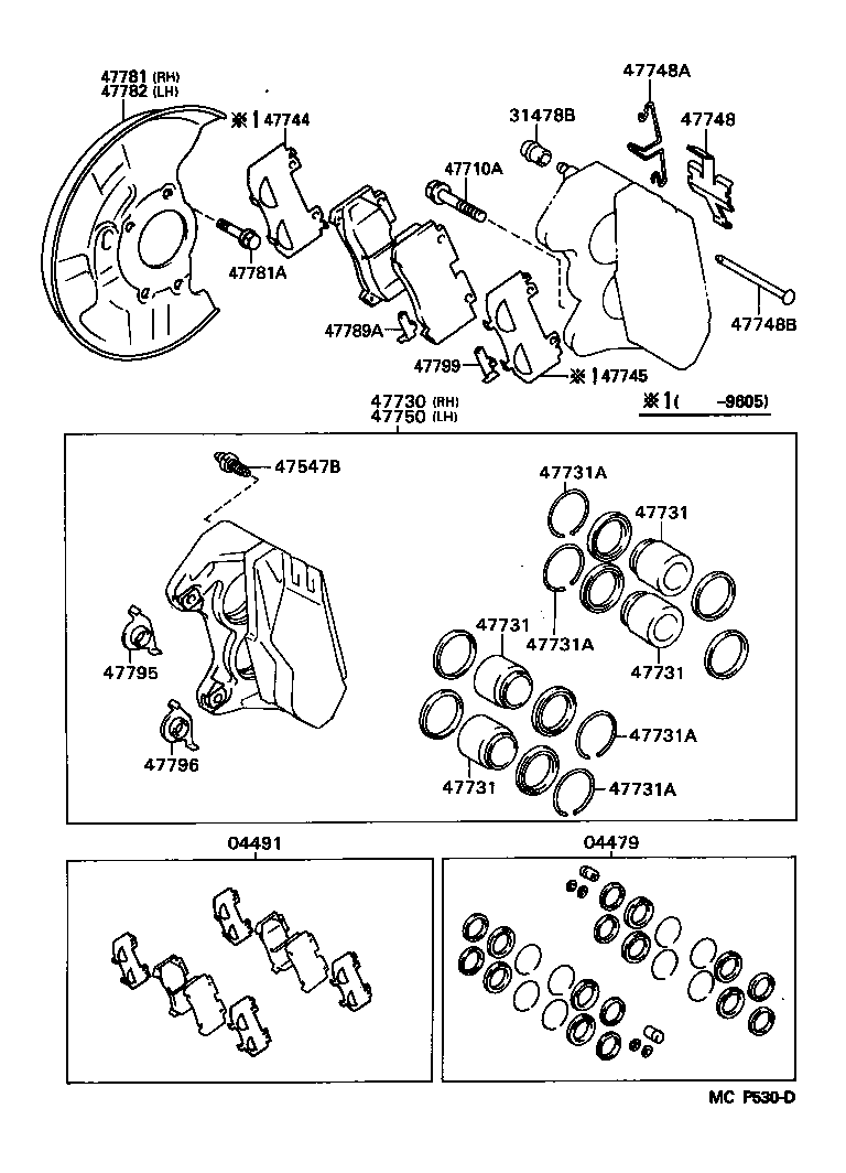04465-14081 PAD KIT, DISC BRAKE, FRONT product image