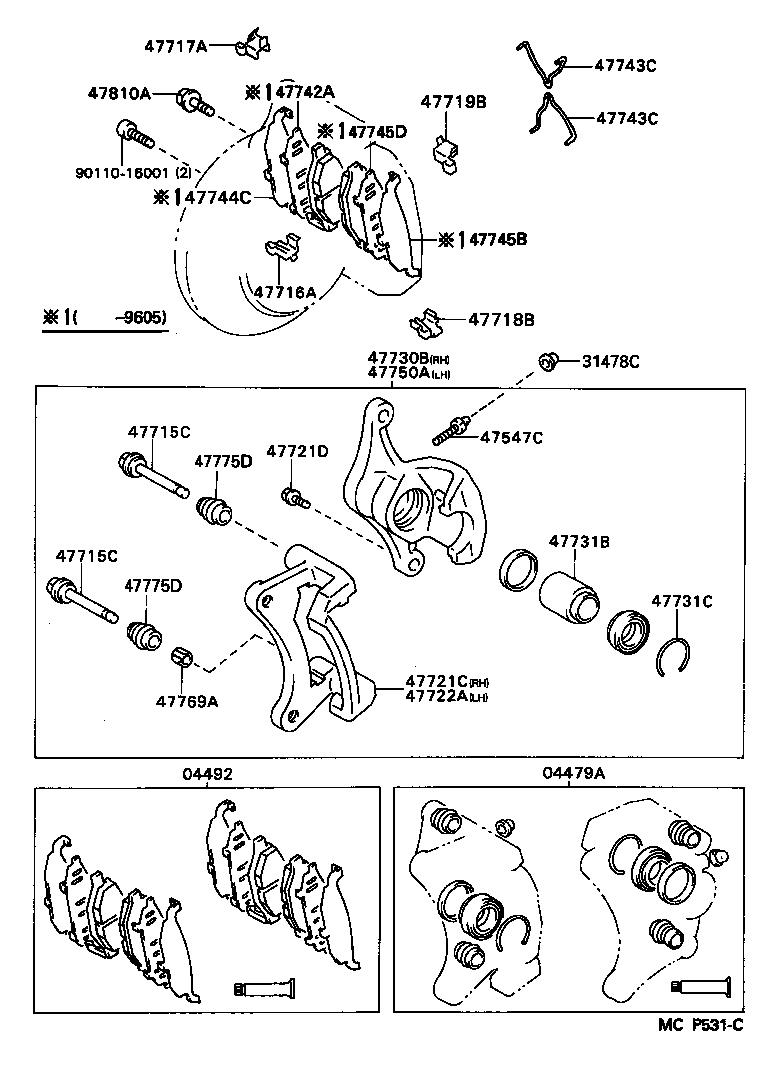 04466-30030 PAD KIT, DISC BRAKE, REAR product image