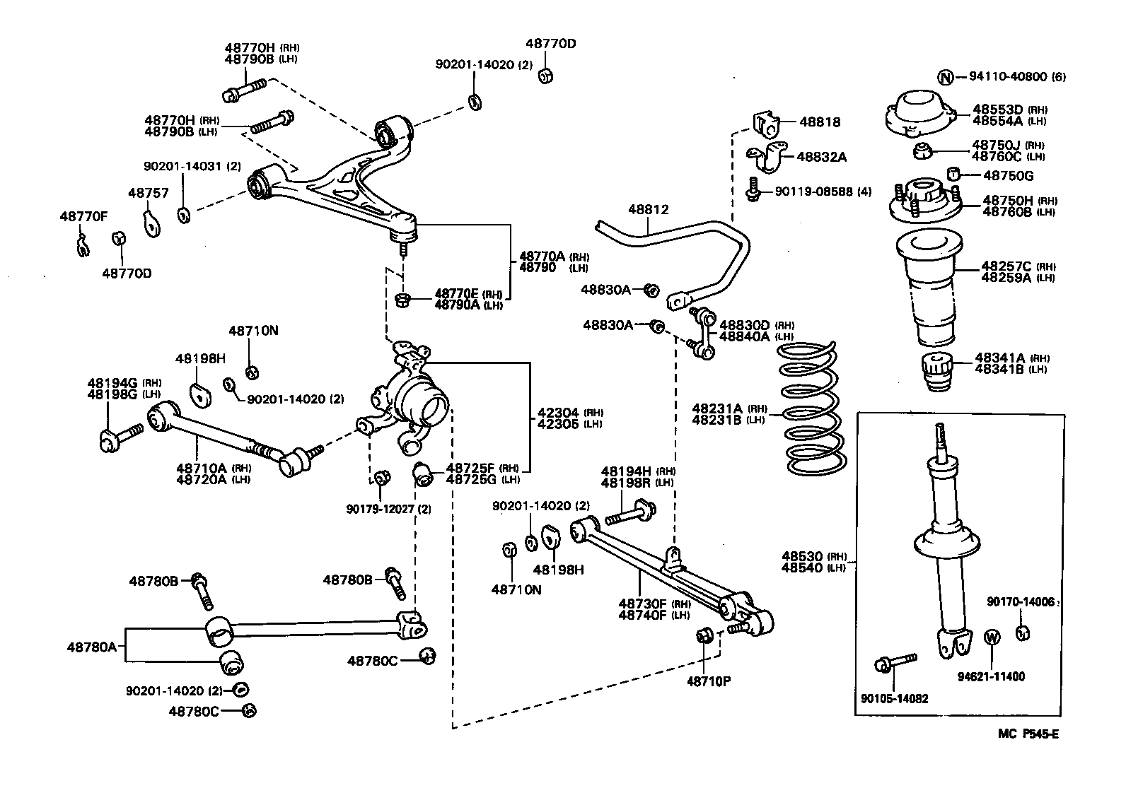 48190-24030 CAM, REAR SUSPENSION CAMBER ADJUST, NO.2 RH product image